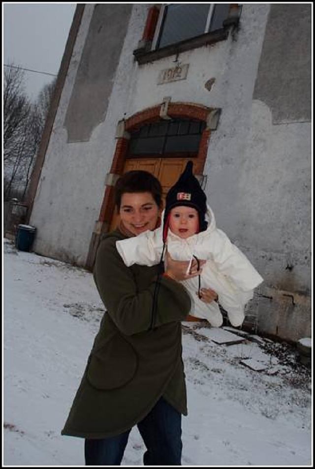 dans la neige au blockhaus